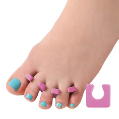 ForPro Professional Collection 1x1 inch toe separators show compact fit between toes.