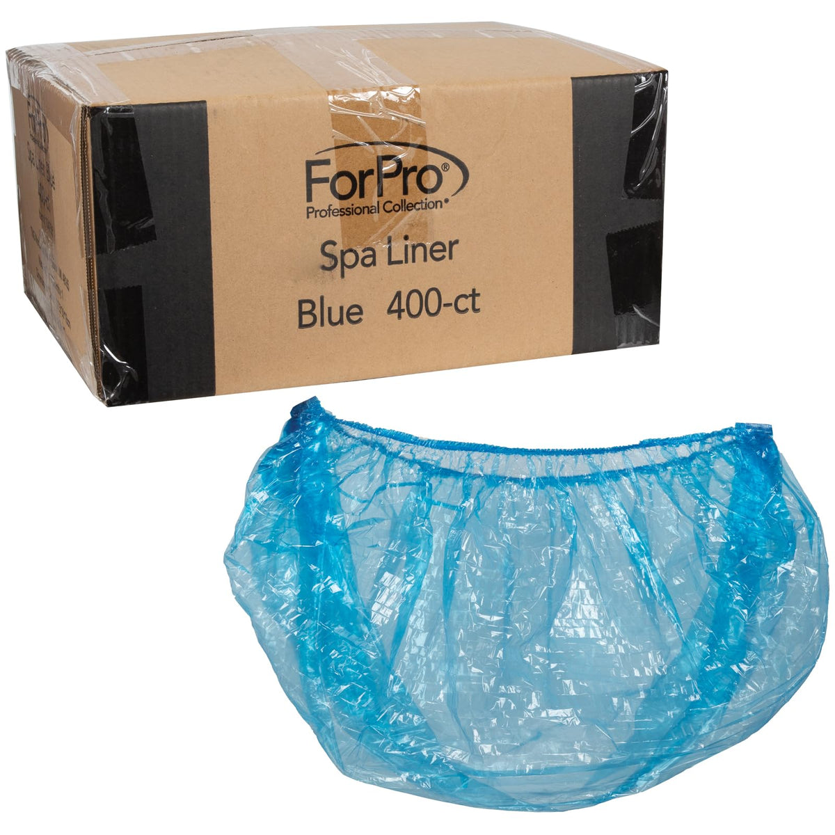 ForPro Professional Collection Spa Liners blue 400-count pack keeps pedicure basins clean.