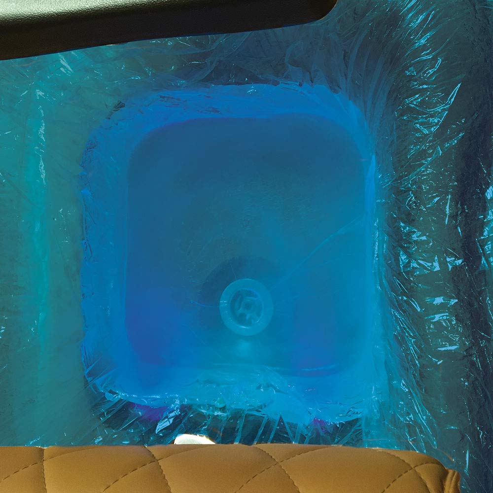 ForPro Professional Collection Spa Liners blue tub view emphasizes hygienic, single-use.