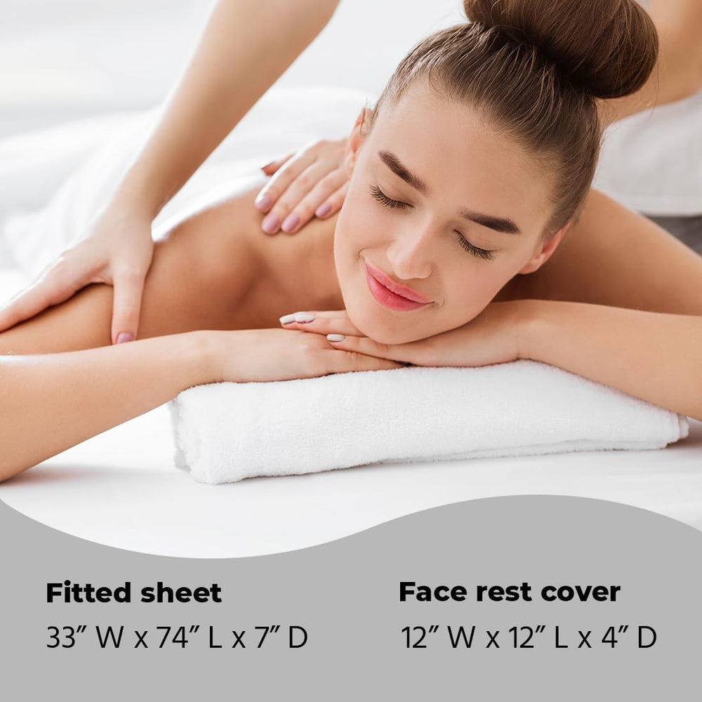 ForPro extra-firm elastic fit maintains a tight surface on standard massage tables.