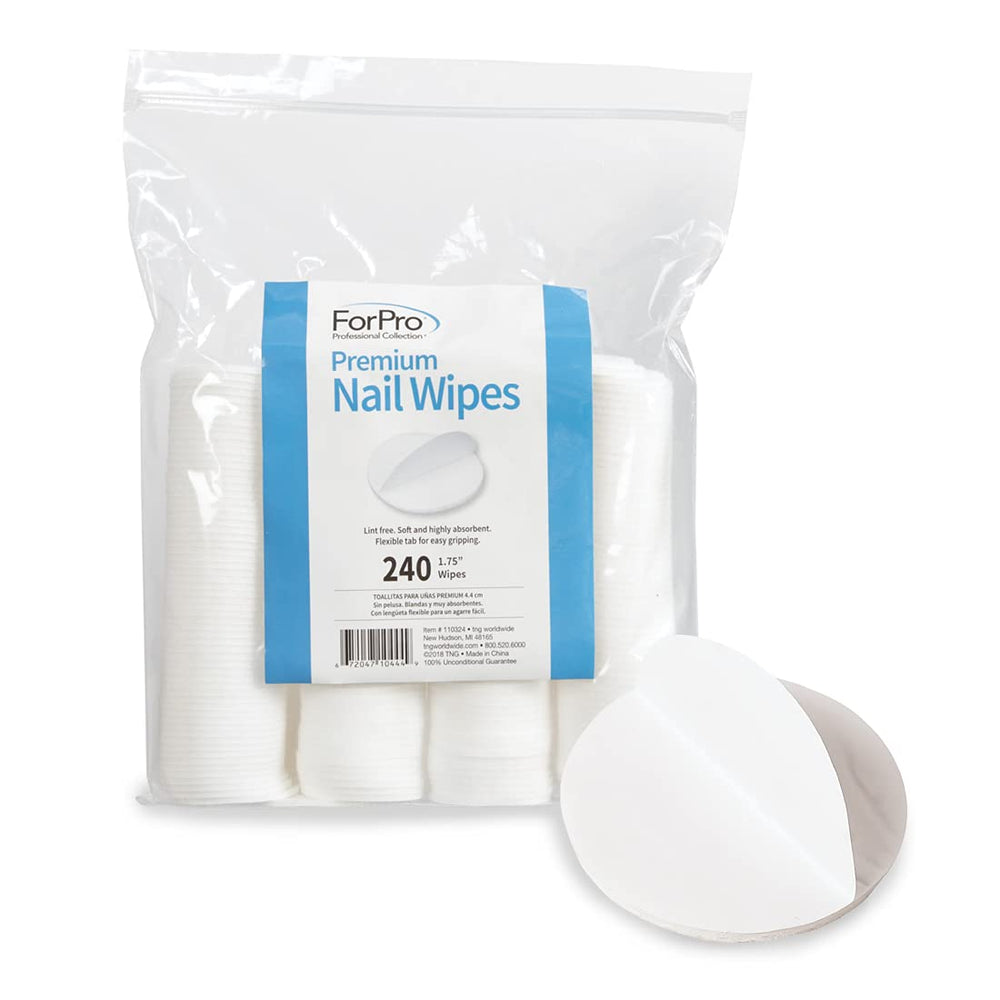 ForPro Professional Collection nail wipes show soft, absorbent fibers for lint-free polish removal