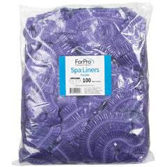 ForPro spa liners elastic band closeup showing secure fit during foot baths.
