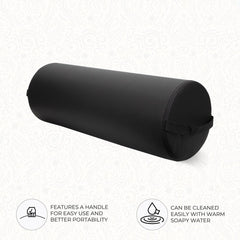 ForPro round bolster neck-support visualization during meditation or gentle stretches