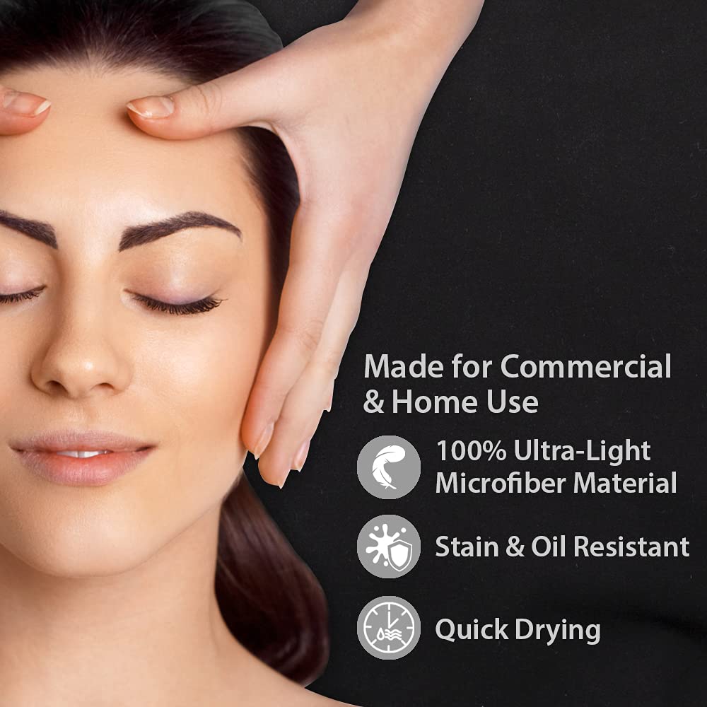 ForPro black massage set highlights stain and wrinkle resistance for busy studios.