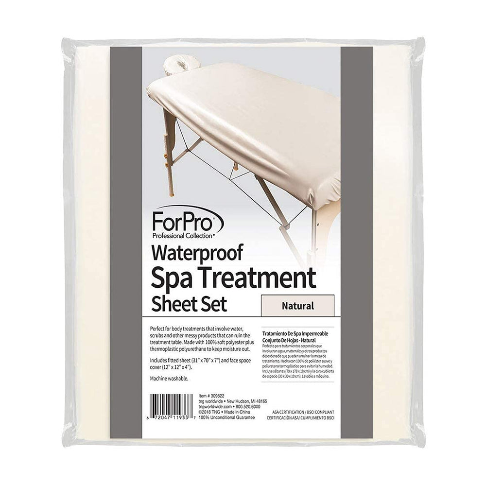 ForPro tight-fit massage fitted sheet provides secure coverage on standard tables.