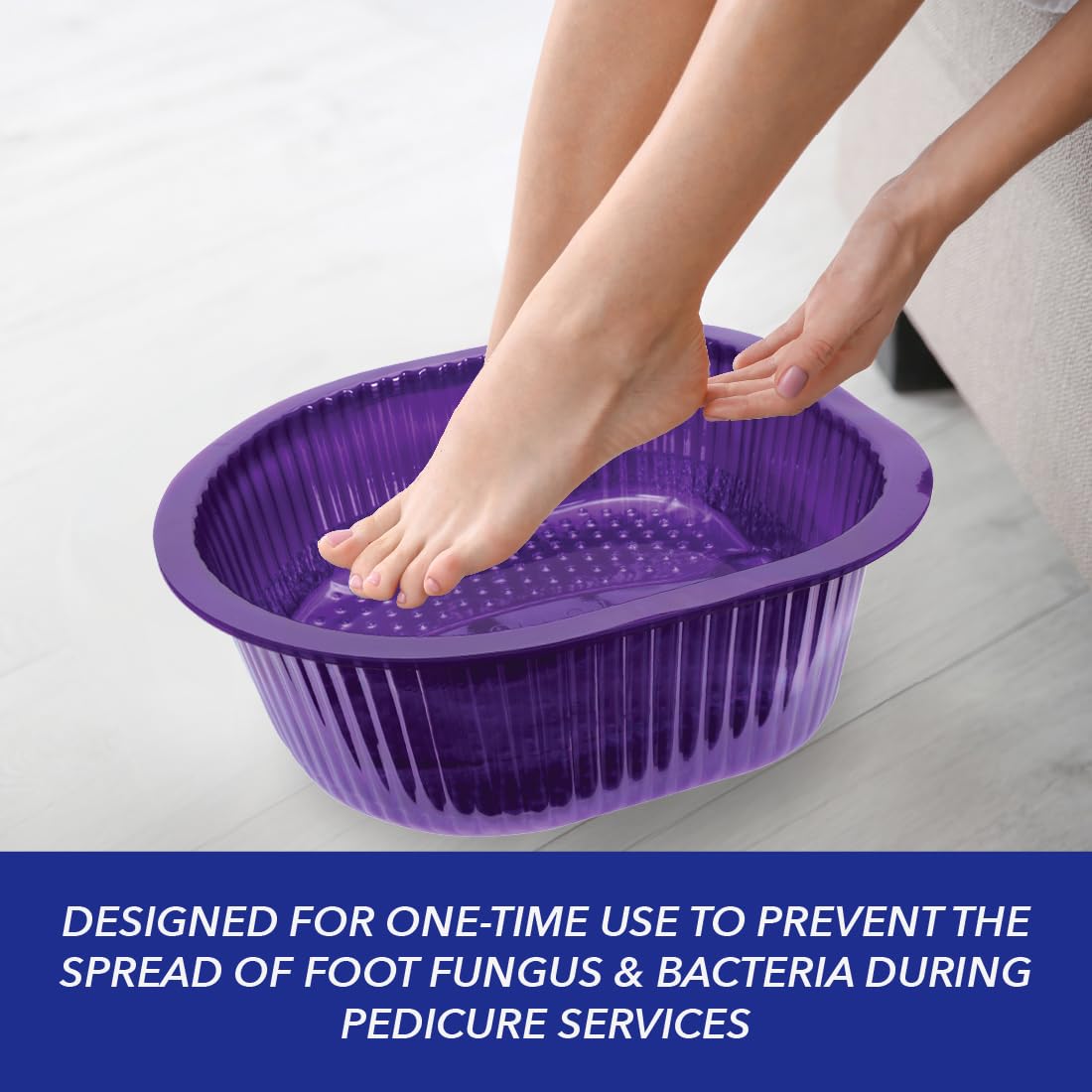 ForPro Universal Pedi Bath Liners single-use design supports hygienic pedicures in salons and homes.
