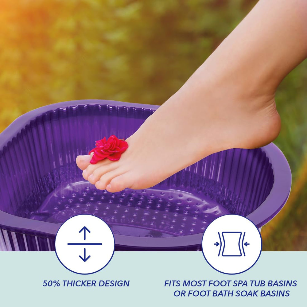 ForPro Universal Pedi Bath Liners textured base adds comfort during soak sessions.