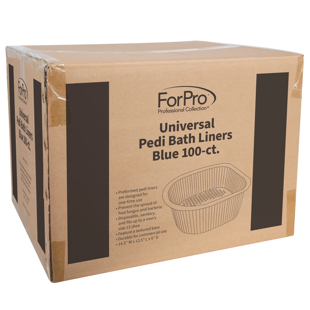 ForPro 100-count blue box ready for commercial or home pedicures.