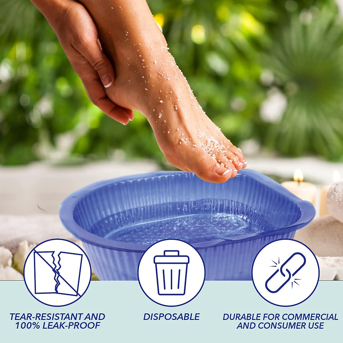 ForPro disposable liners offer single-use hygiene for pedicure sessions.