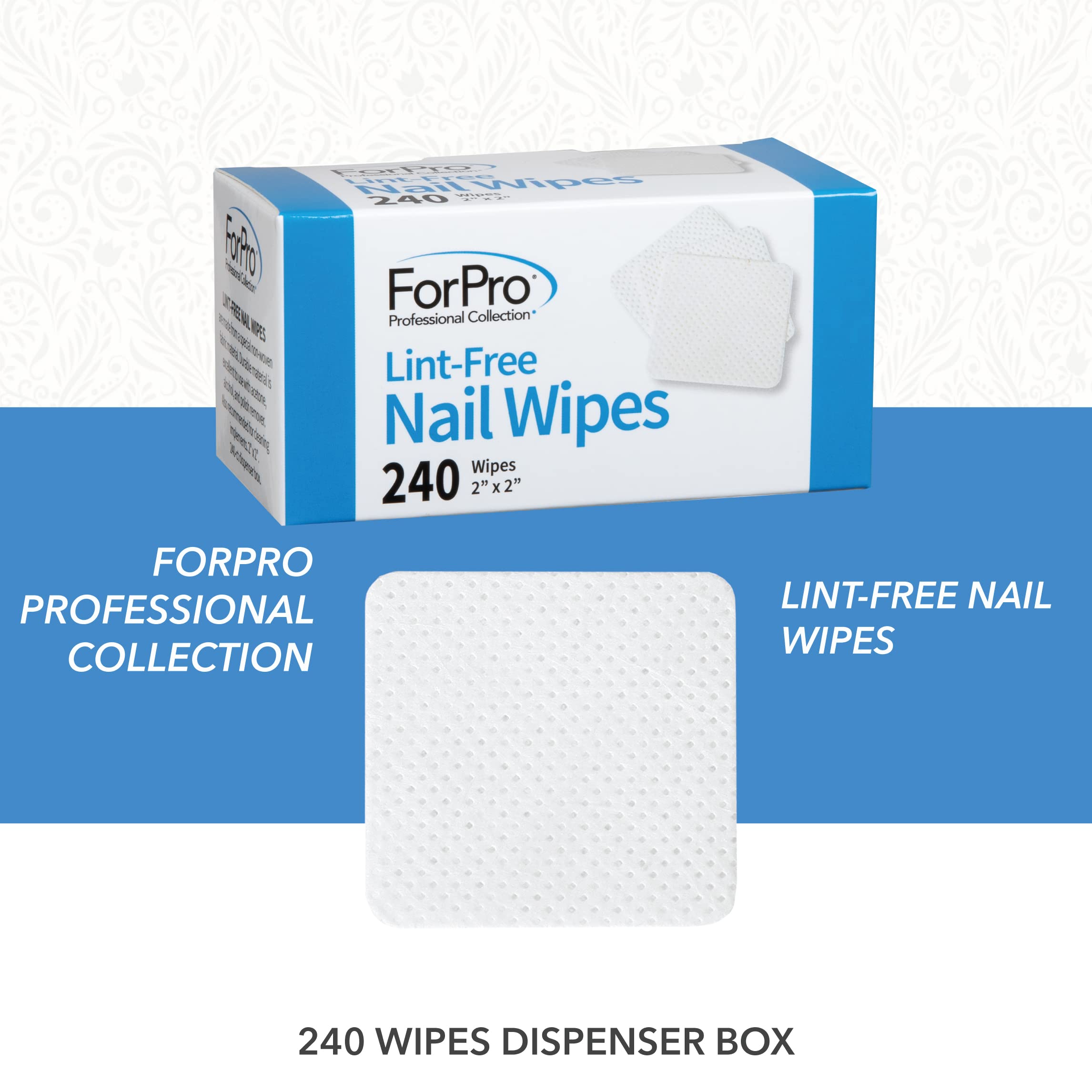 ForPro white non-woven wipes ideal for cosmetic applications like masks.