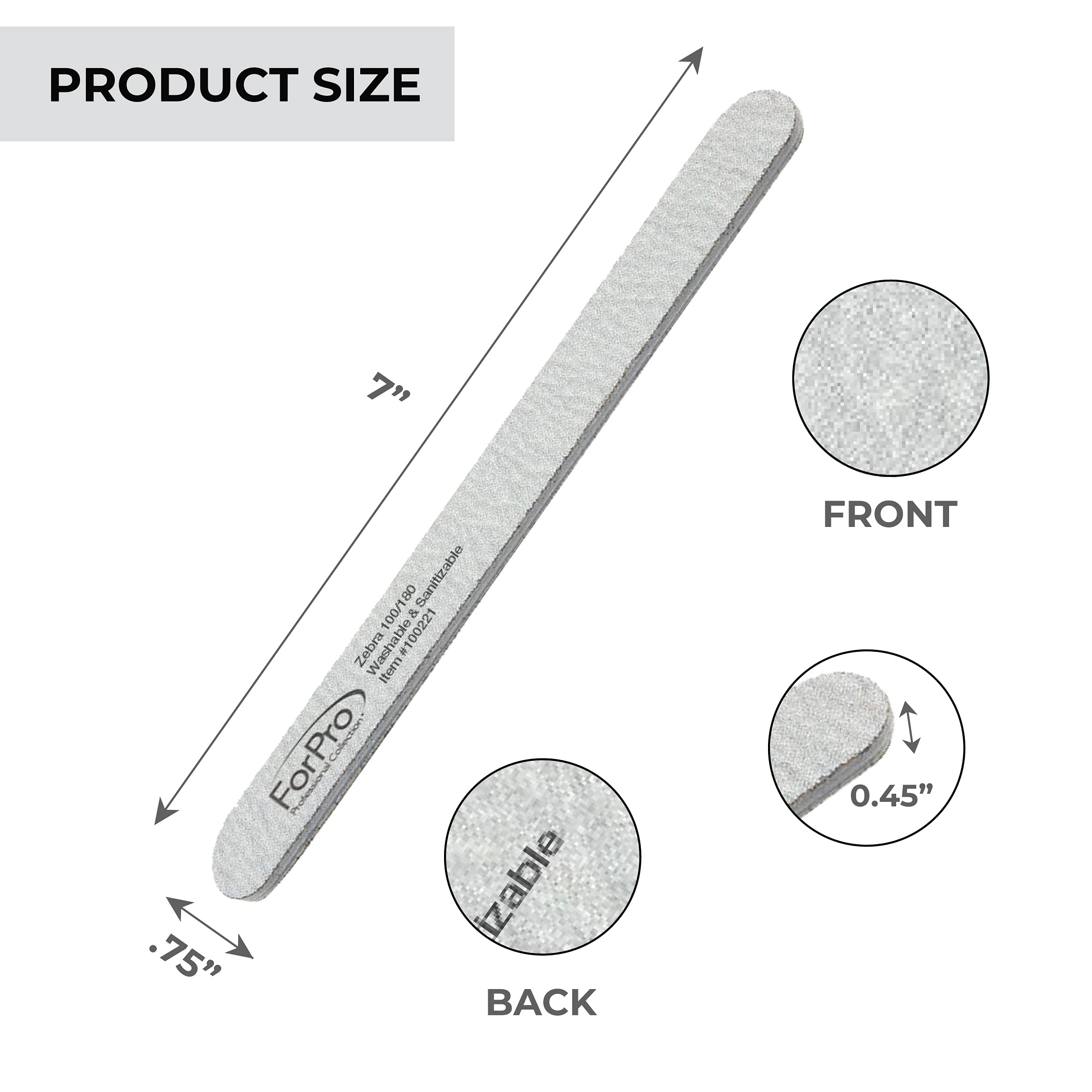 ForPro Zebra foam board with 180-grit side for smoothing edges.