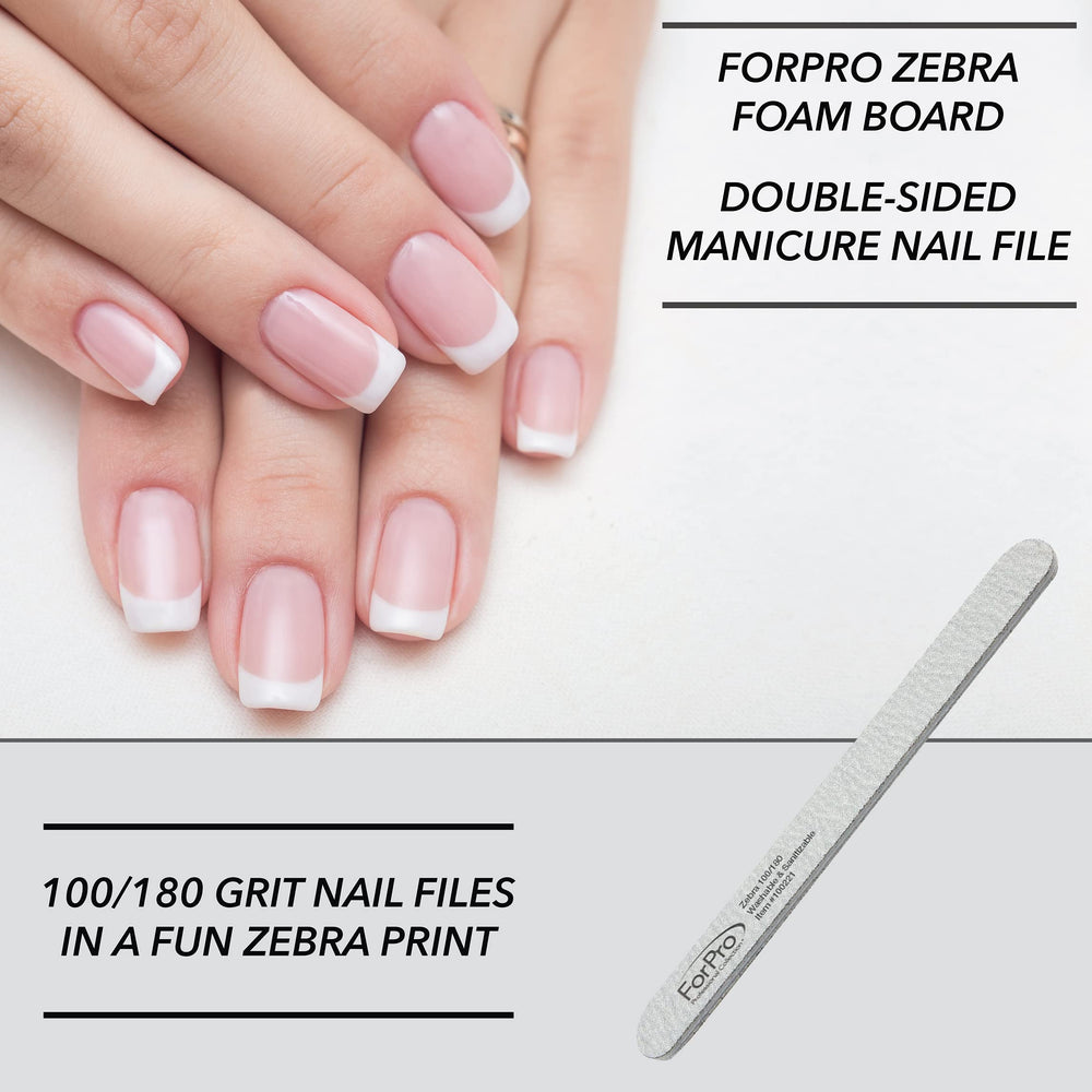ForPro Zebra foam board double-sided file featuring cushioned core for precise filing.