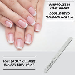 ForPro Zebra foam board double-sided file featuring cushioned core for precise filing.