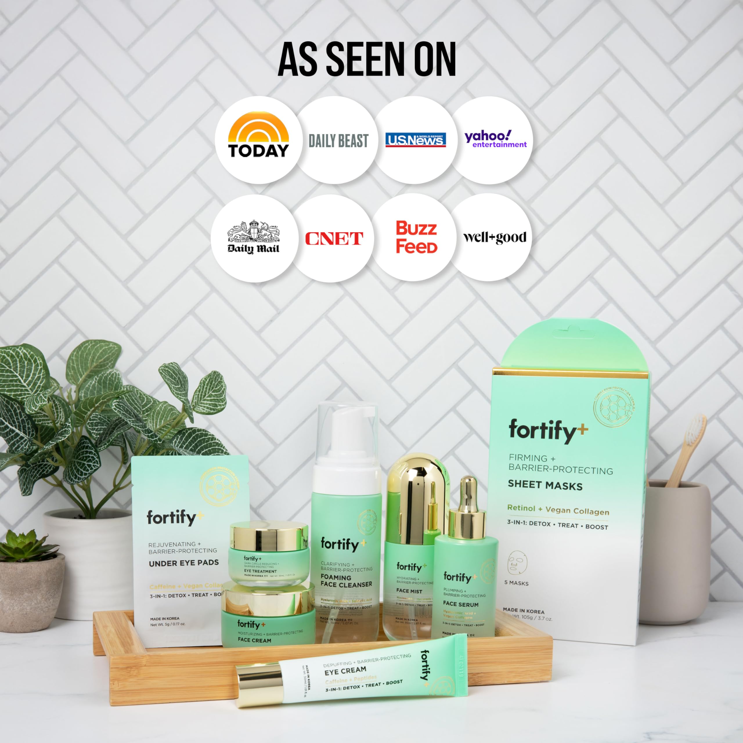 Fortify Skincare hydrating mist highlighting daily refreshment benefits.