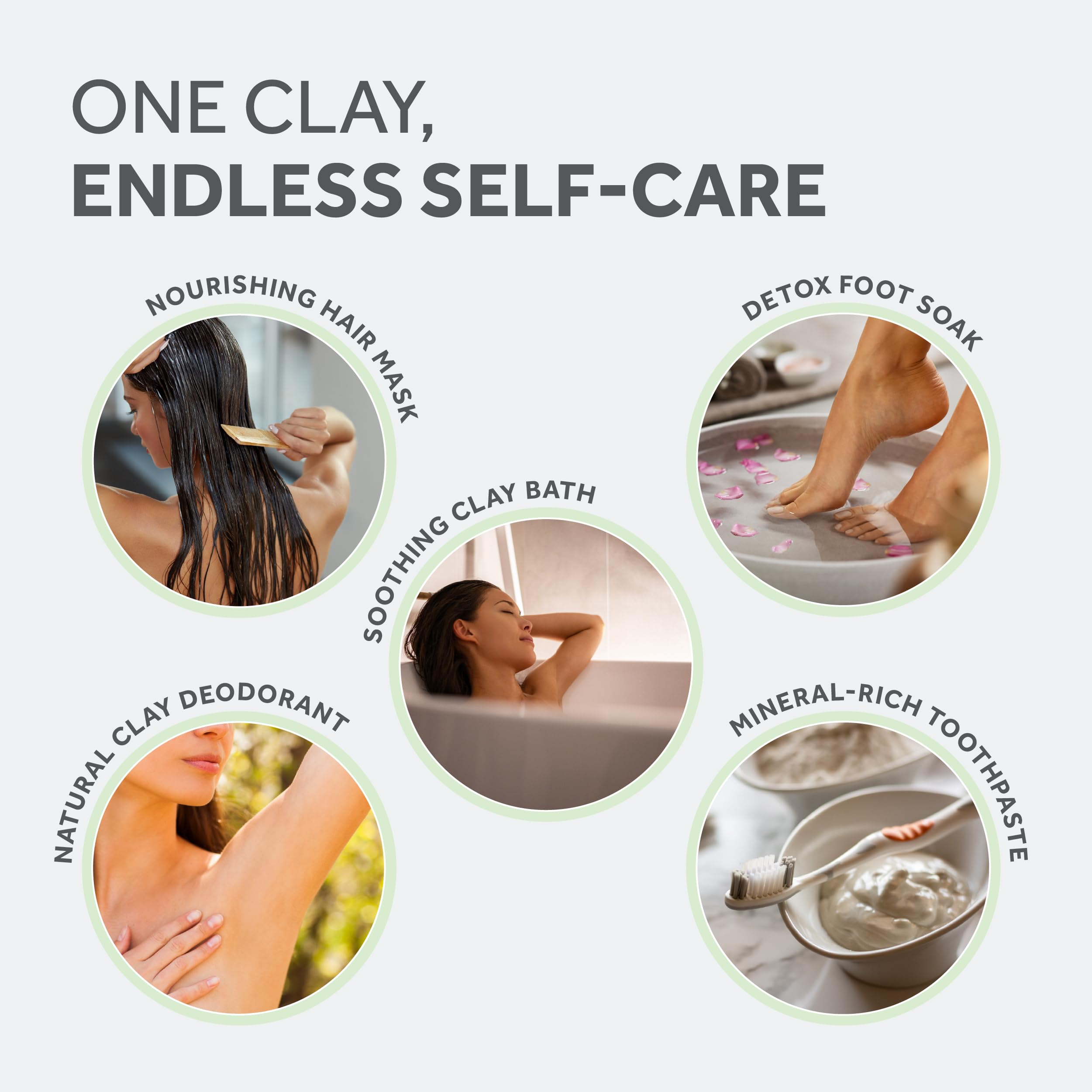 Fossil Power Bentonite Clay dust-free close-up showing purity and texture.