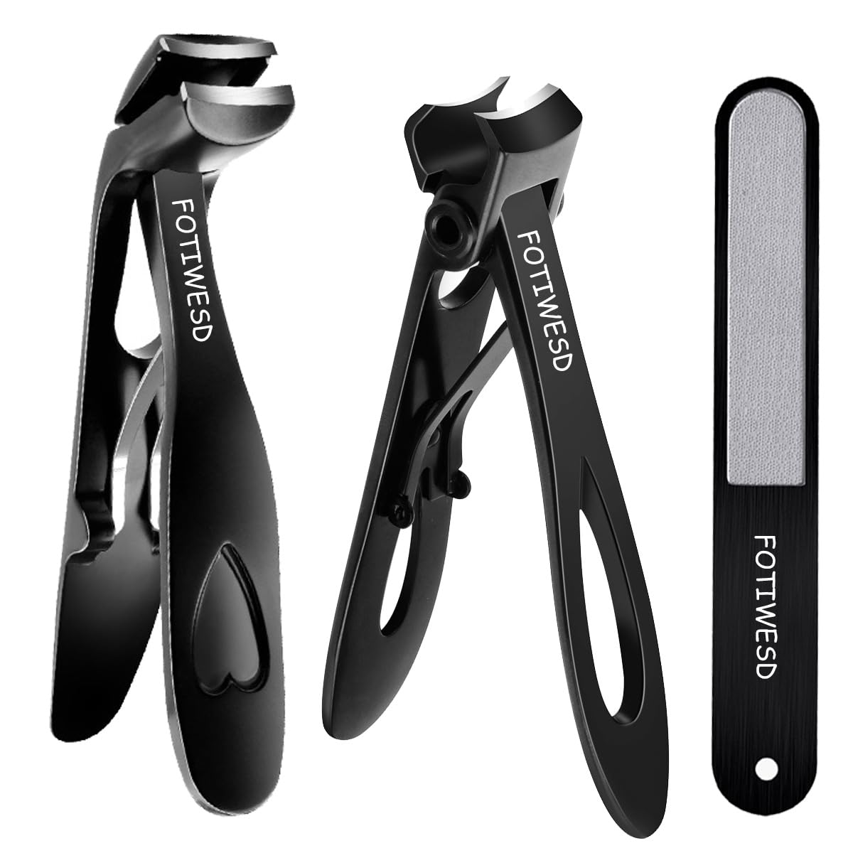 Fotiwesd senior-wide-jaw nail clippers for thick nails with easy control