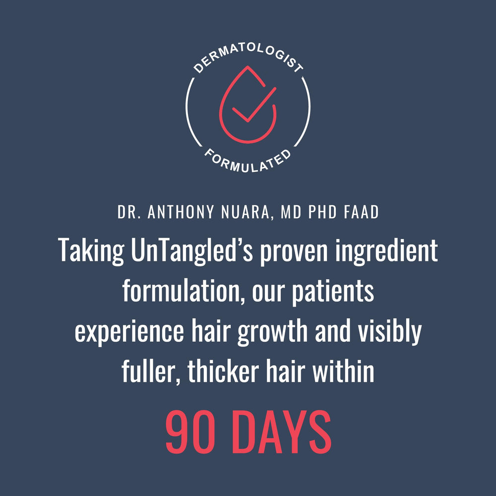 Foundation Skincare UnTangled Hair Vitamins consumer-take image suggests routine-friendly wellness