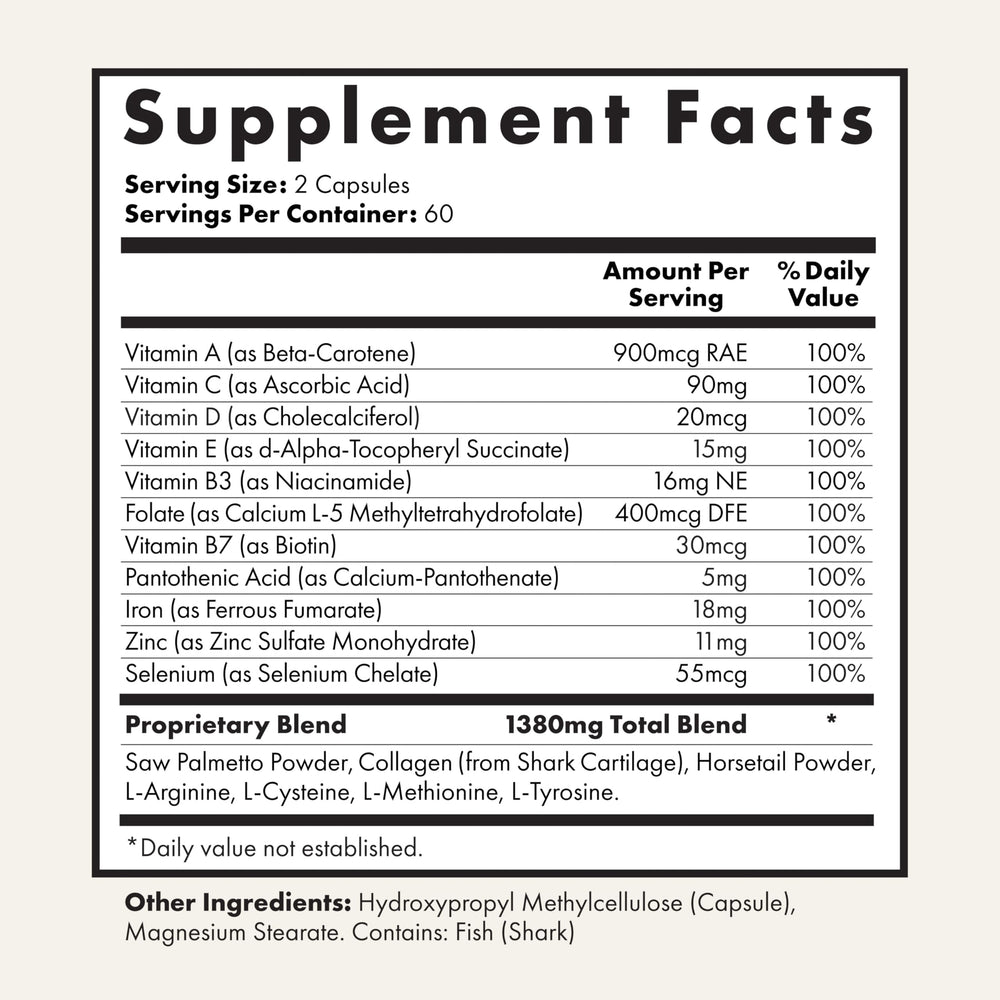 Foundation Skincare UnTangled Hair Vitamins daily dose image conveys easy incorporation into routines