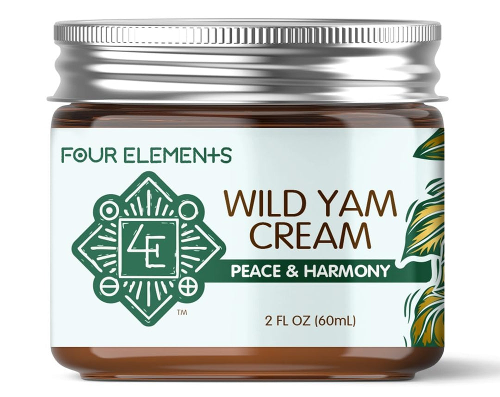 Four Elements 4E Wild Yam Cream tube for daily hormonal balance support.