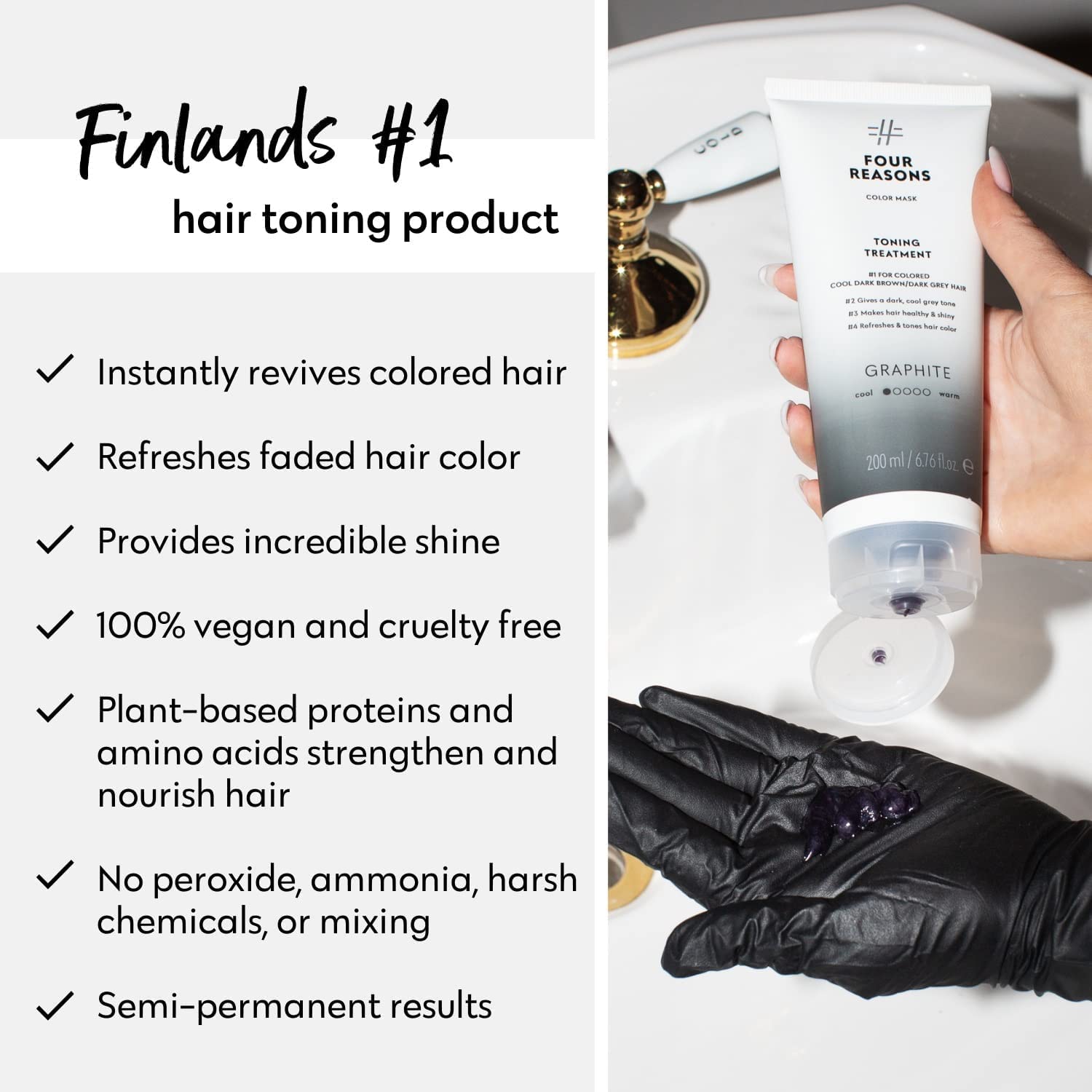 Four Reasons Color Mask packaging emphasizes sustainable, cruelty-free materials.