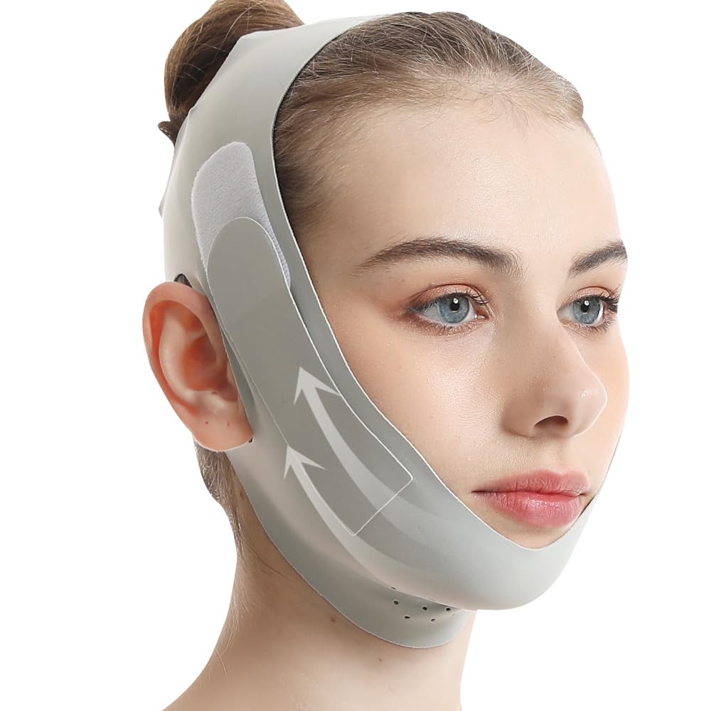 Fovcos V Line Lifting Mask close-up shows 3D breathable fabric for comfortable wear