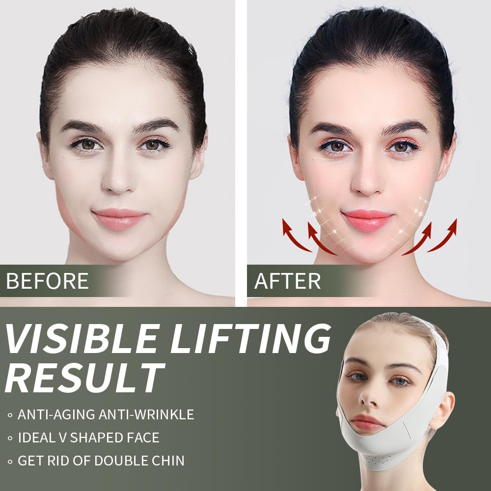 Fovcos V Line Lifting Mask worn for an instant lifting effect in real life