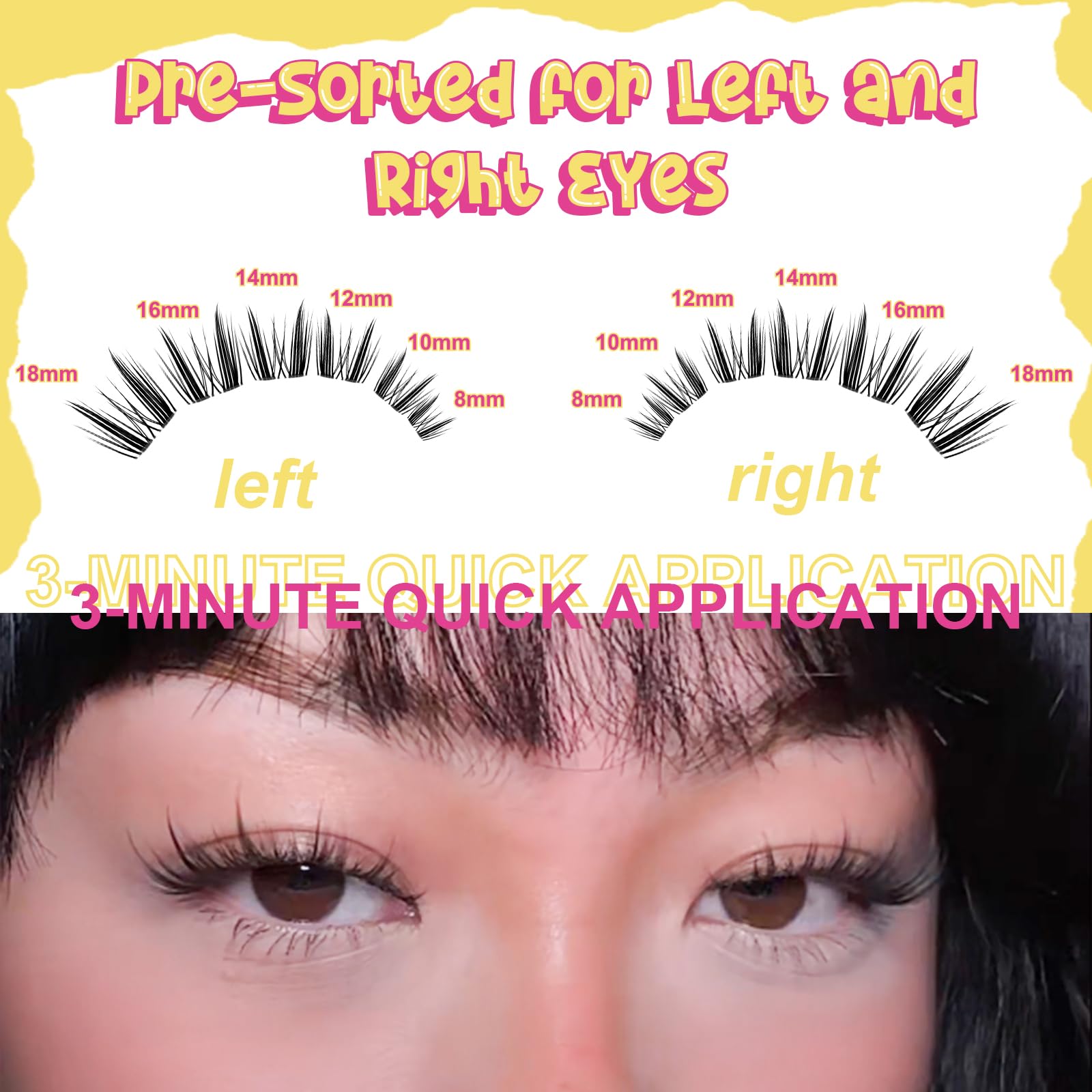 Fowendia DCurl spike lashes invisible band provide comfortable all-day wear.