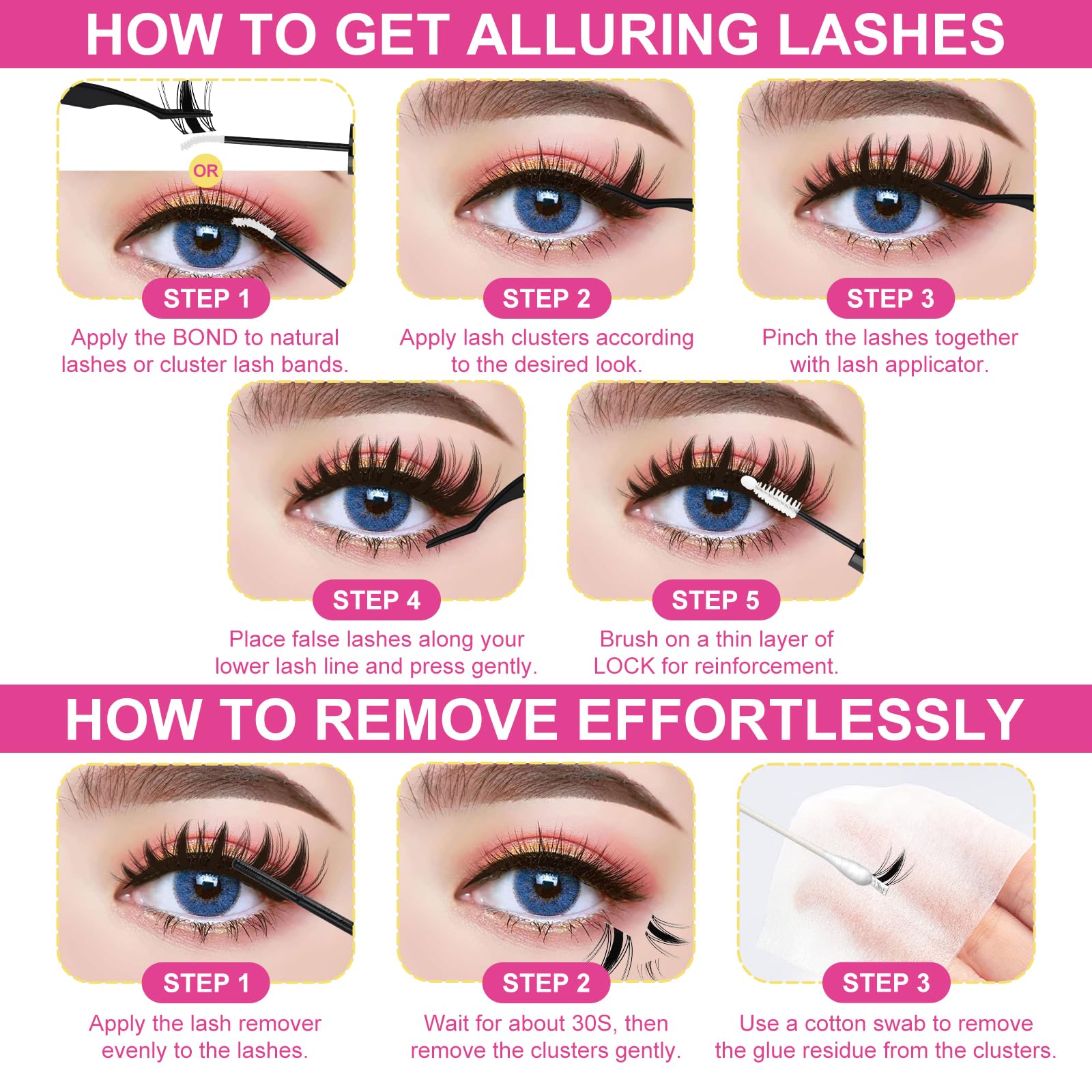 Fowendia Lash care removal image tips for prolonging wear