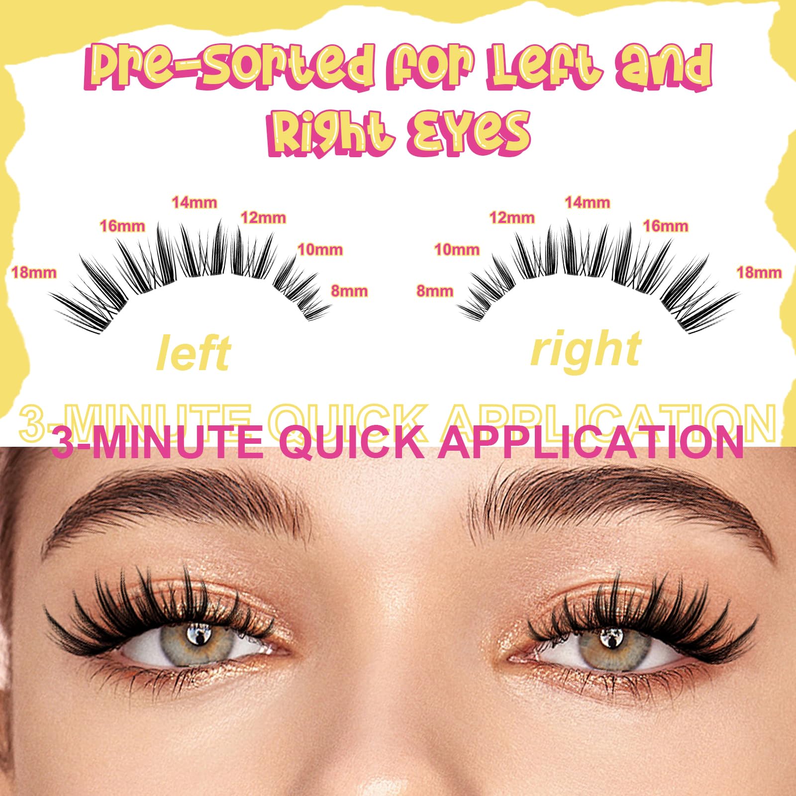 Fowendia Freya lashes spikes detail for eye-opening, party-ready looks.