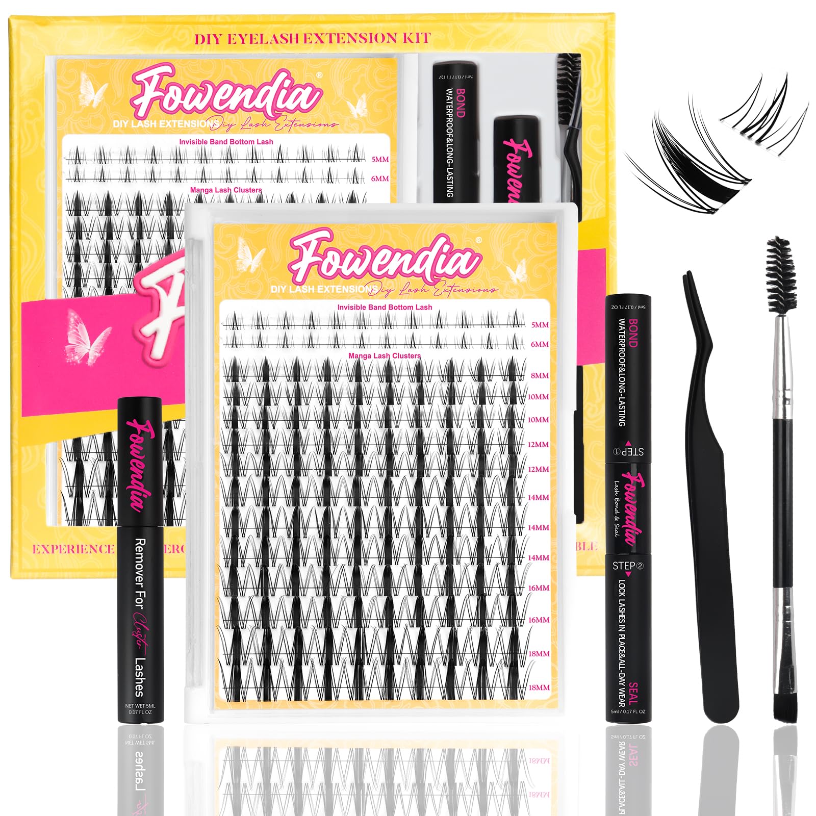Fowendia premium born soft lashes close-up showing lightweight comfort and natural look for all-day wear.