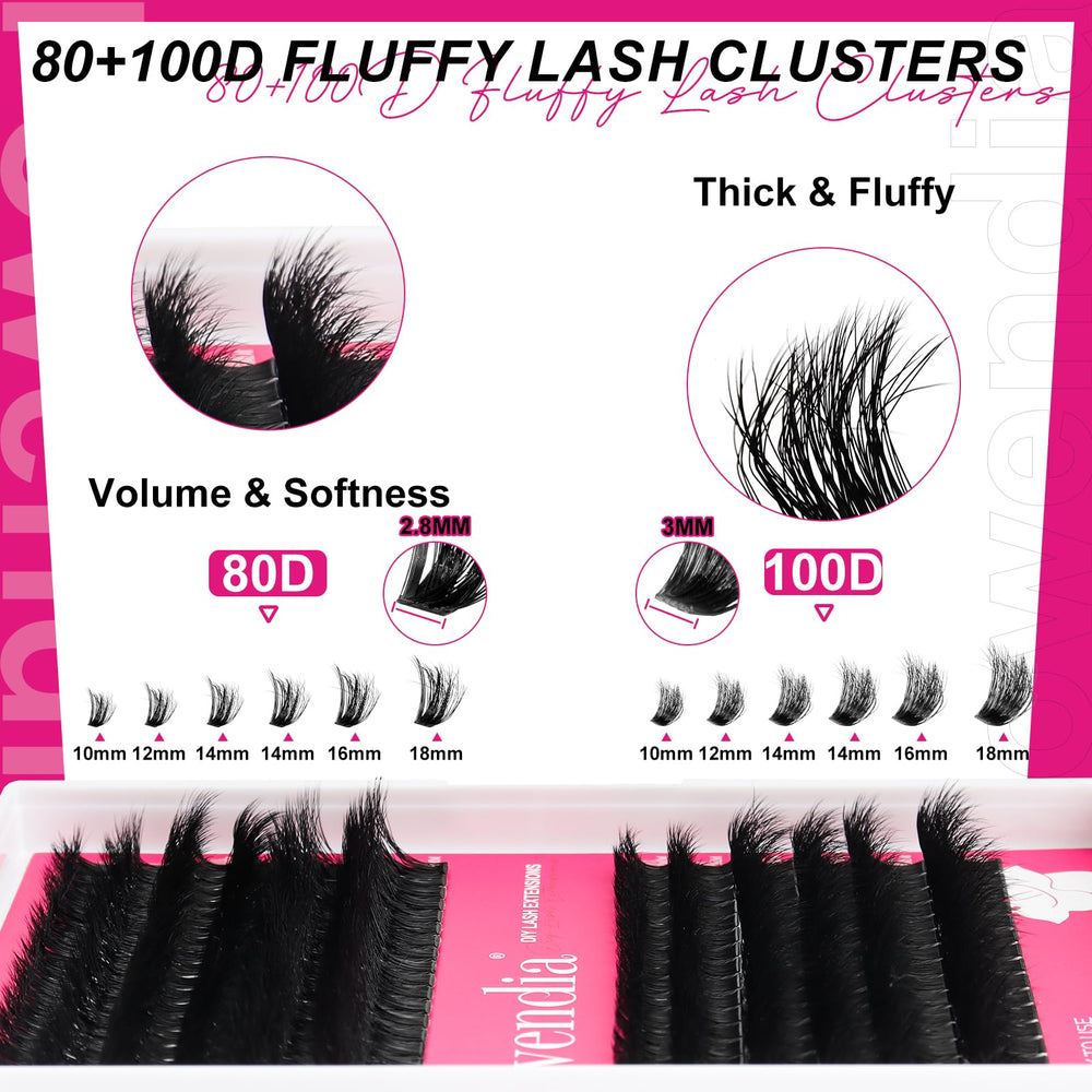 Fowendia wispy cluster lashes application scene demonstrates easy DIY wear