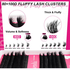 Fowendia wispy cluster lashes application scene demonstrates easy DIY wear