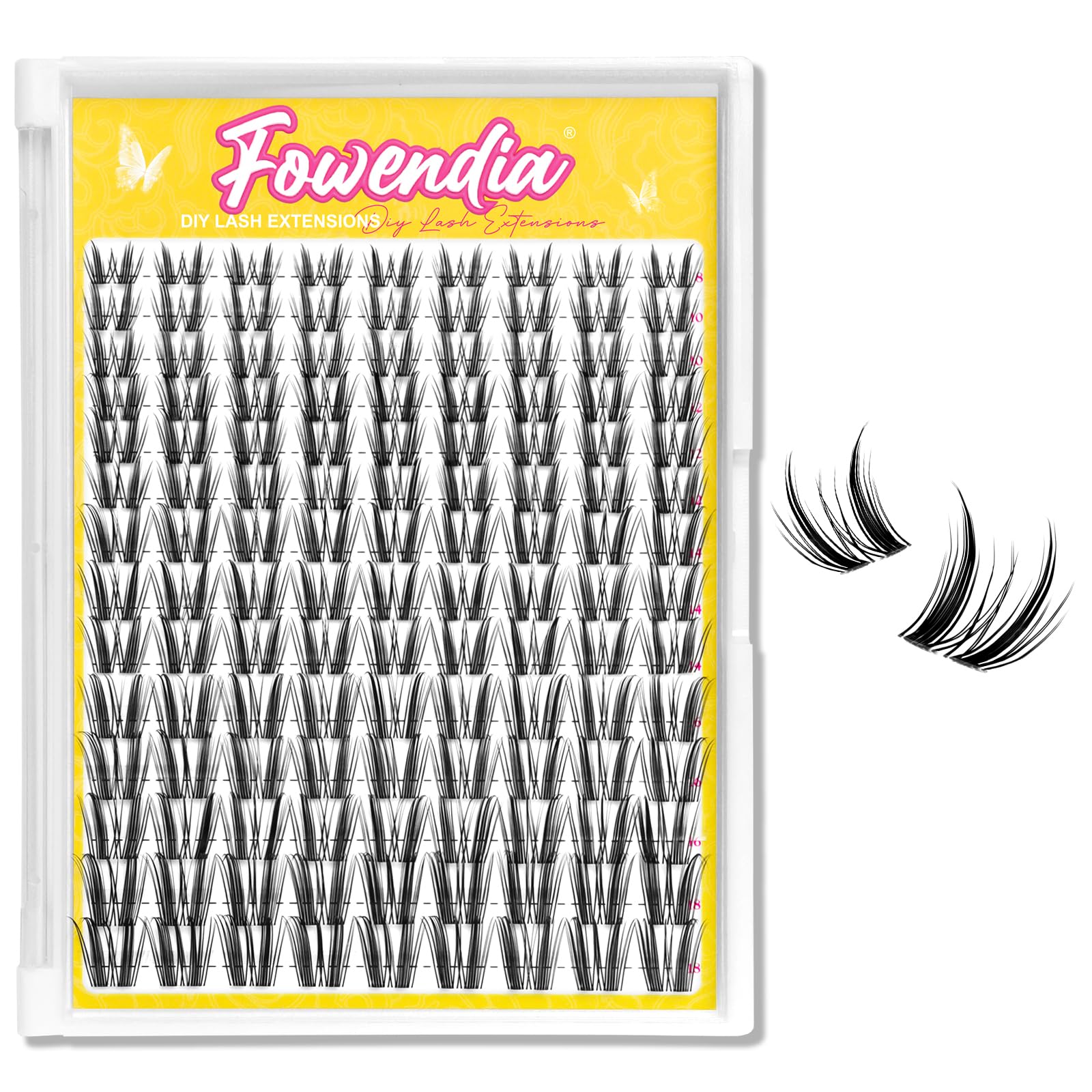 Fowendia wispy lash clusters Freya 8-18mm offer natural volume for day-to-day wear.