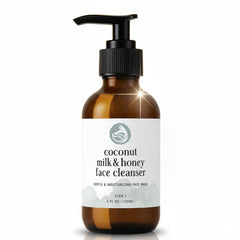 Foxbrim Naturals Coconut Milk Honey Face Wash bottle for gentle daily cleansing