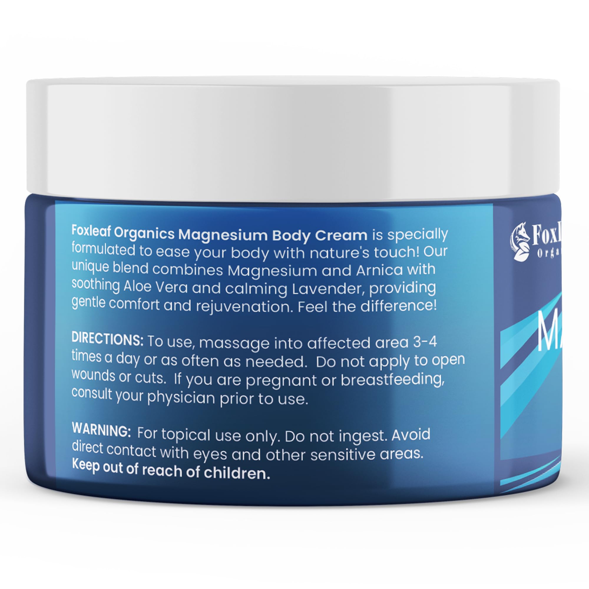 FOXLEAF cream in hand demonstrating amount per application and easy-dose benefit