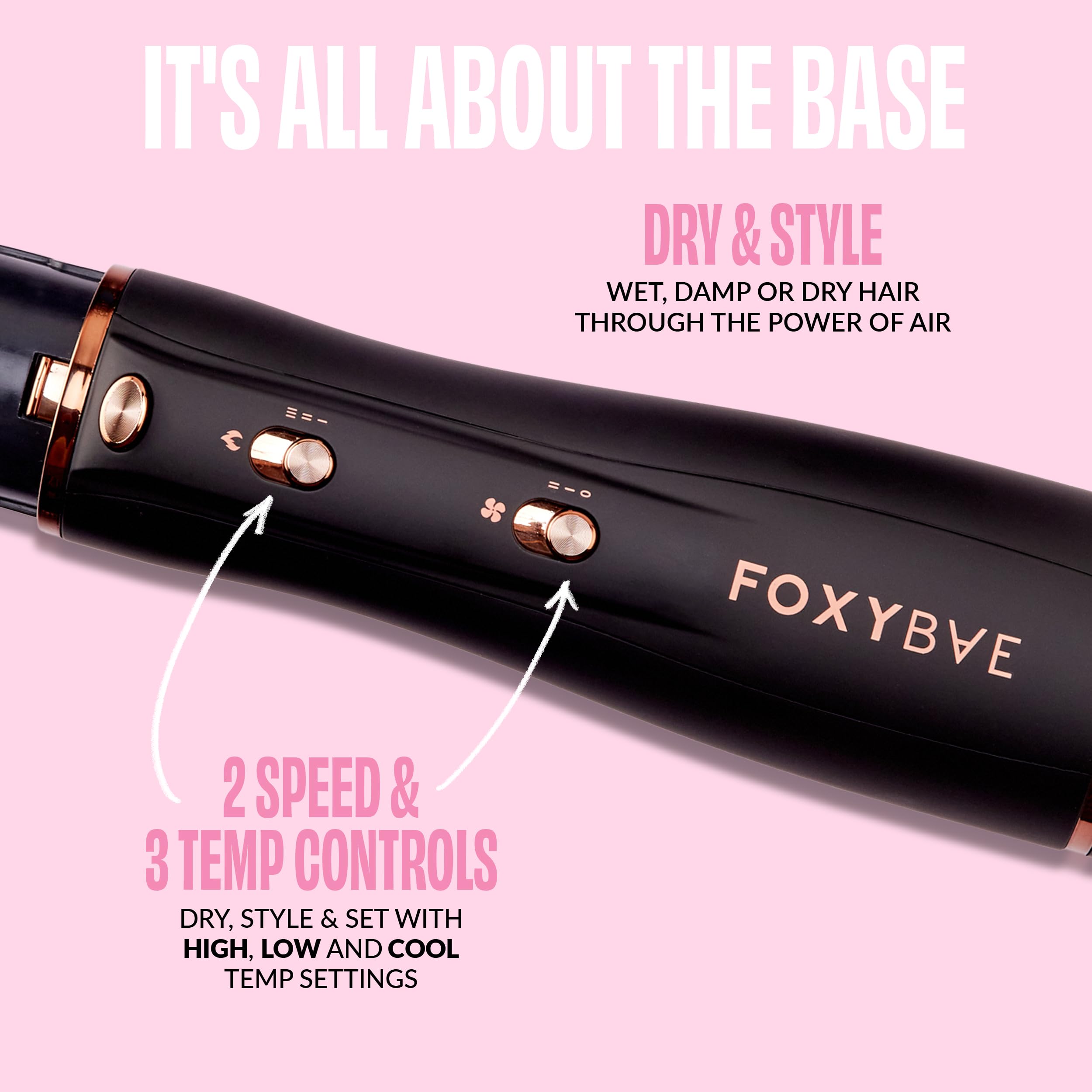 FoxyBae 15-inch hot round brush attachment delivers fast, bouncy curls.