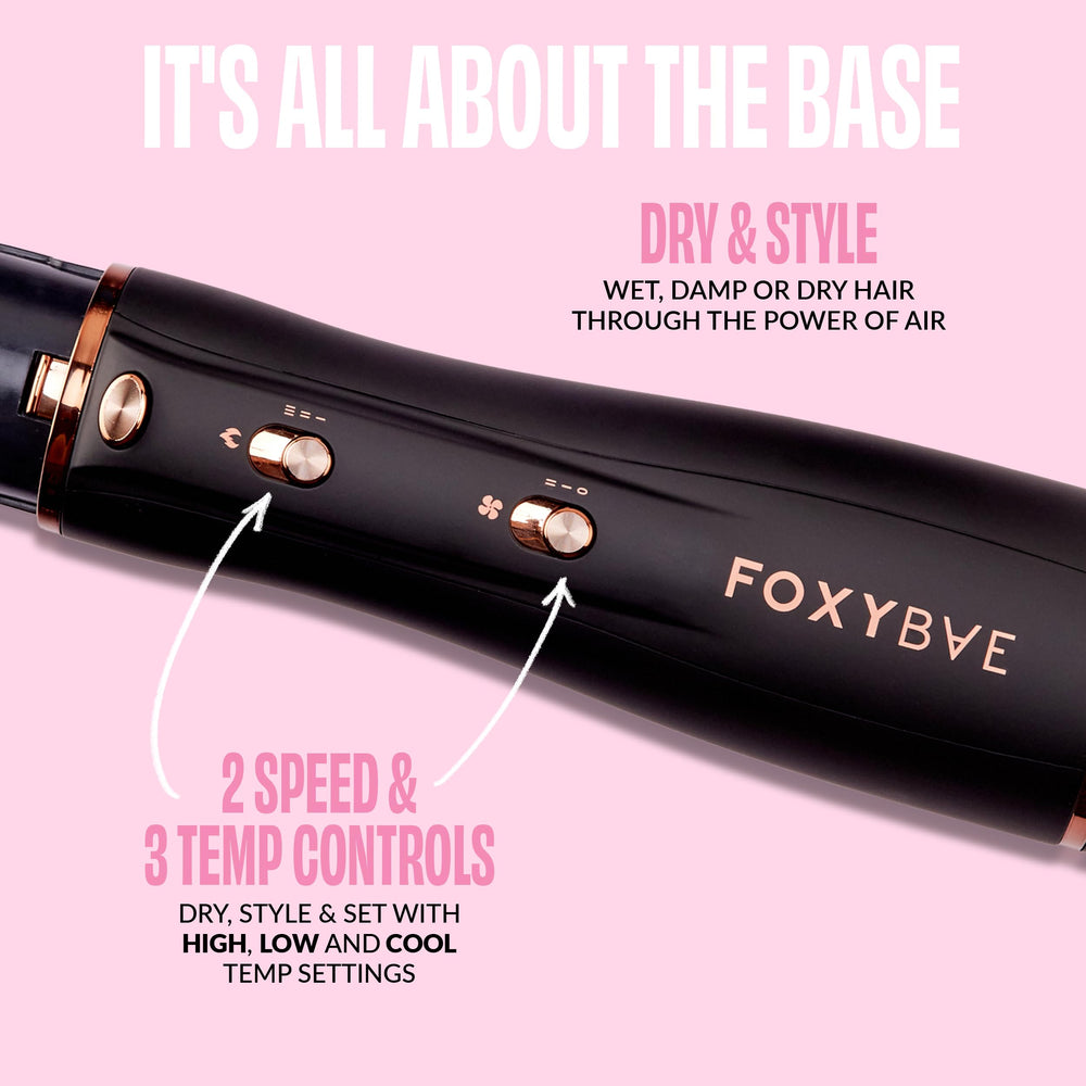 FoxyBae 15-inch hot round brush attachment delivers fast, bouncy curls.