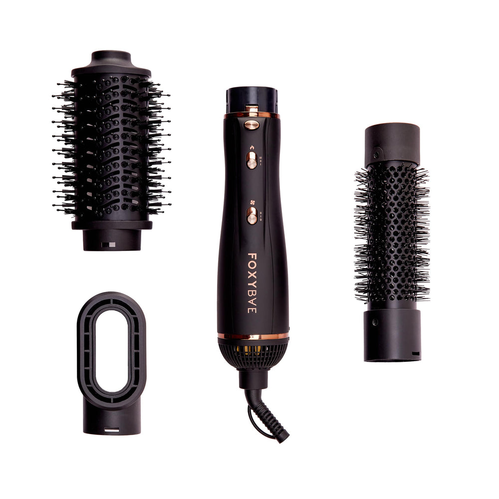 FoxyBae 3-in-1 ceramic dryer with detachable heads for streamlined styling.