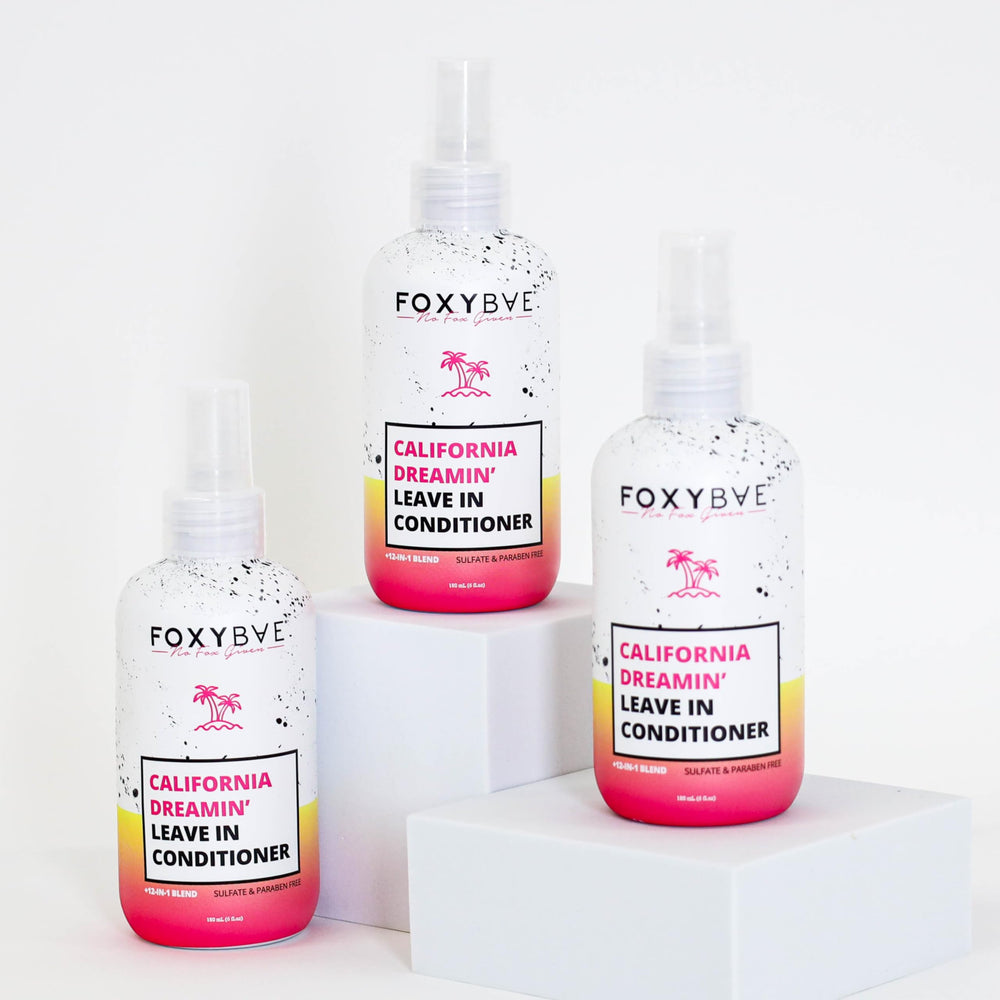 FoxyBae California Dreamin' hair close-up shows soft, shiny, frizz-controlled results