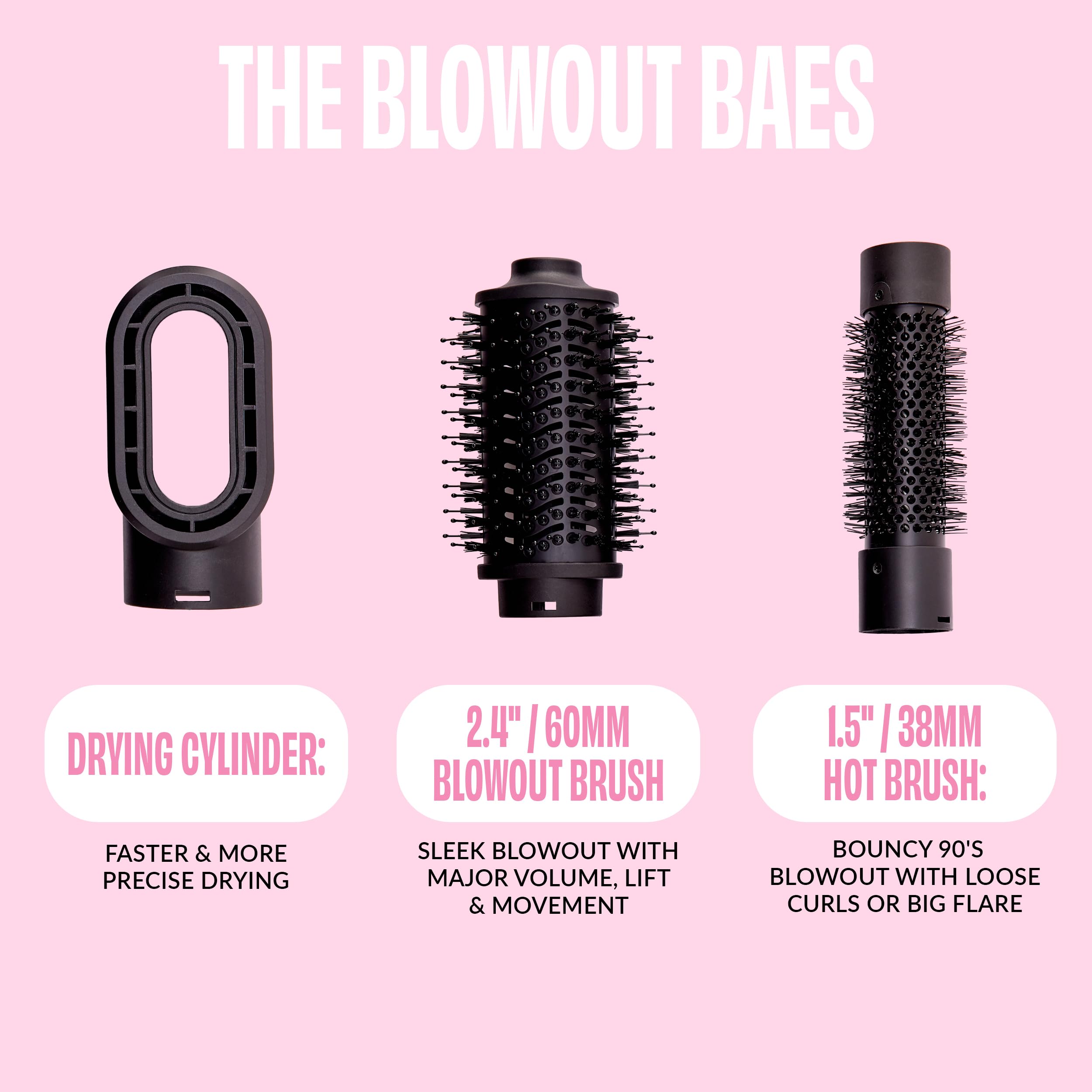 FoxyBae ceramic-tourmaline technology boosts shine and reduces frizz with negative ions.