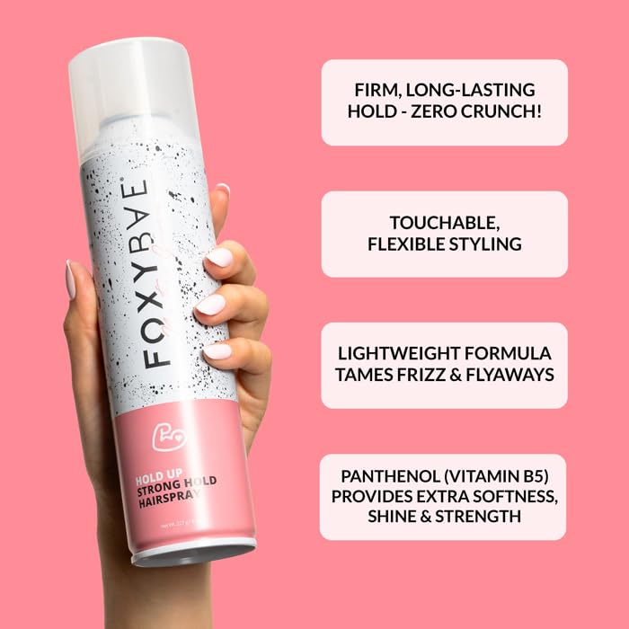 FoxyBae hair spray applied to damp hair to boost curls