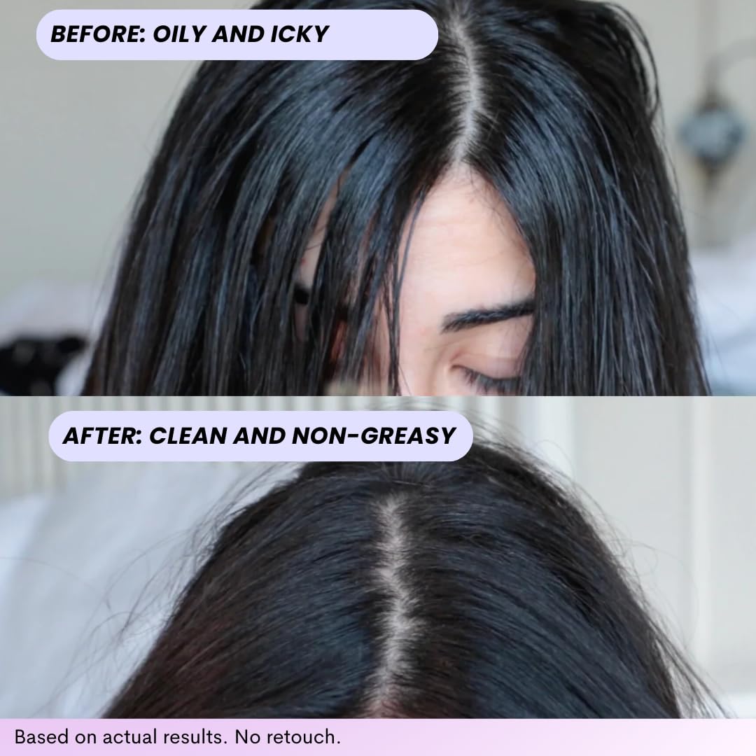 FoxyBae Turned Up dry shampoo texture close-up shows added body.