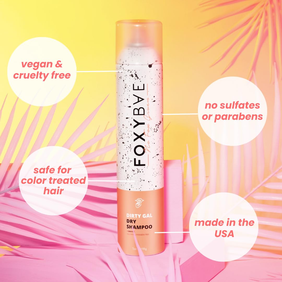 FoxyBae Volumizing Dry Shampoo on color-treated hair for refreshed look