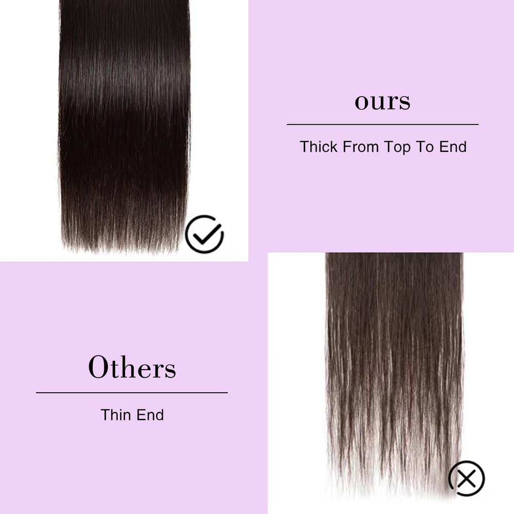 fphko straight bundles closeup texture reveals soft, smooth hair with healthy shine.