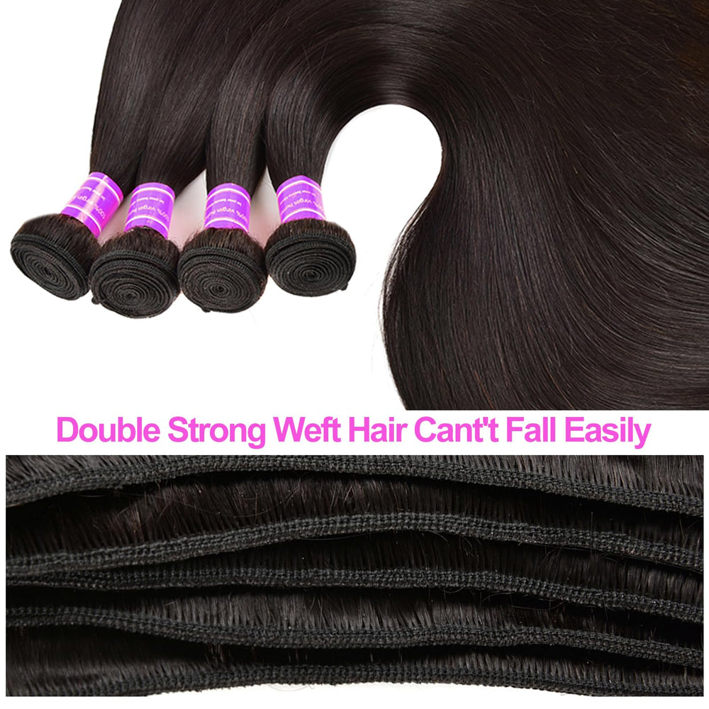 fphko straight hair packaging image signals premium virgin hair quality.