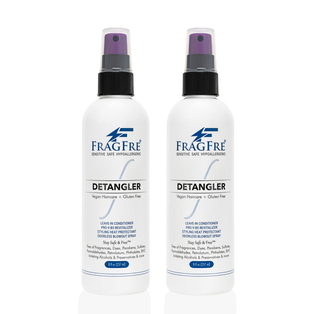 FRAGFRE frizz-control results shown after detangling in humidity.