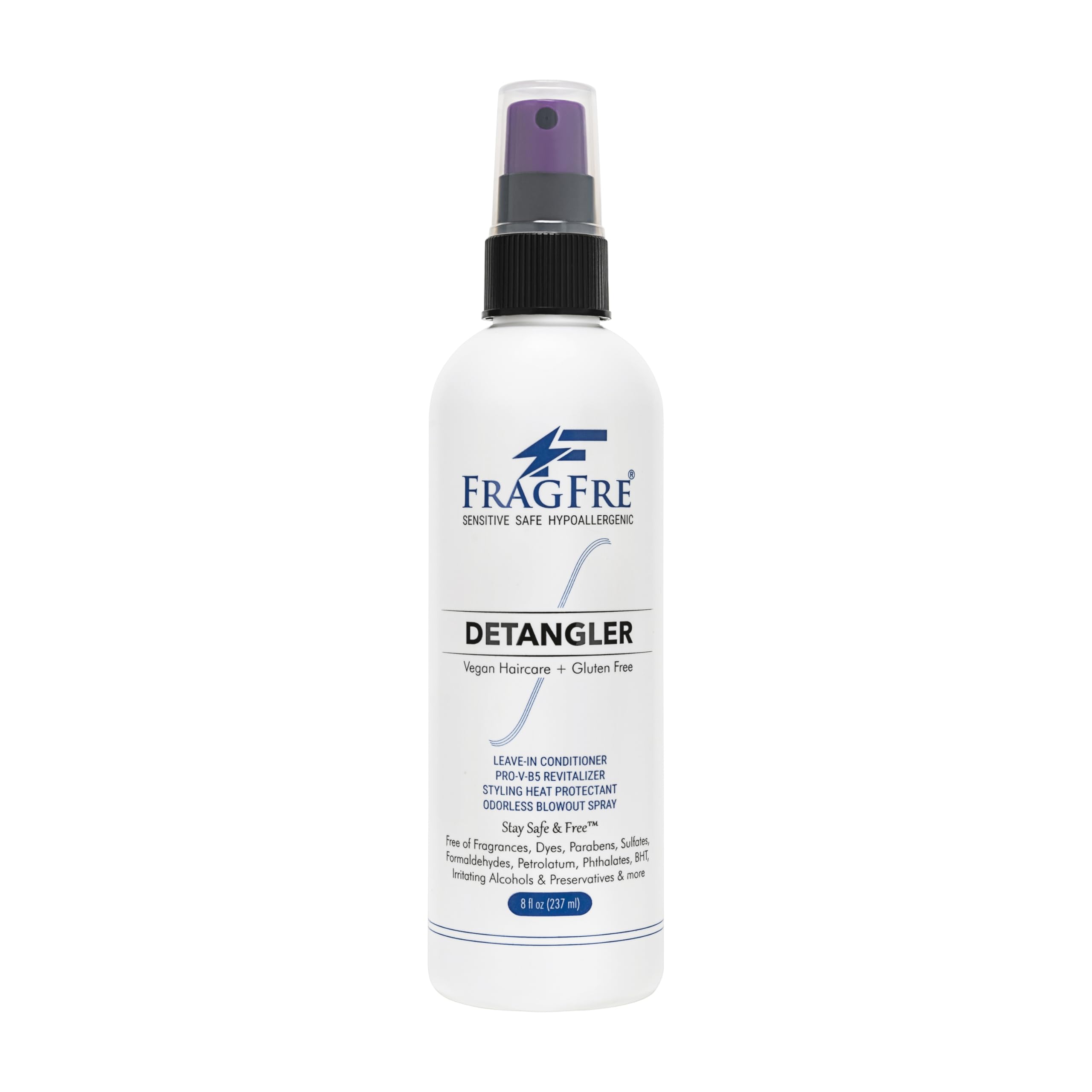 FRAGFRE hair detangler spray bottle 8oz for easy detangling and frizz reduction.
