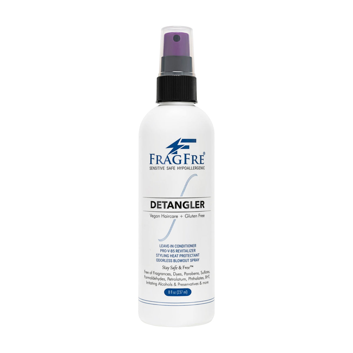 FRAGFRE hair detangler spray bottle 8oz for easy detangling and frizz reduction.