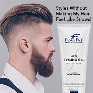 Fragfre no-flake formula leaves hair with a subtle shine and no white residue.