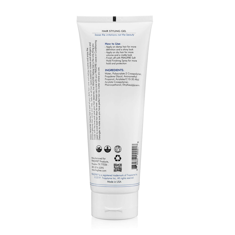 FRAGFRE family-friendly use shot shows hair-friendly gel for men women and kids